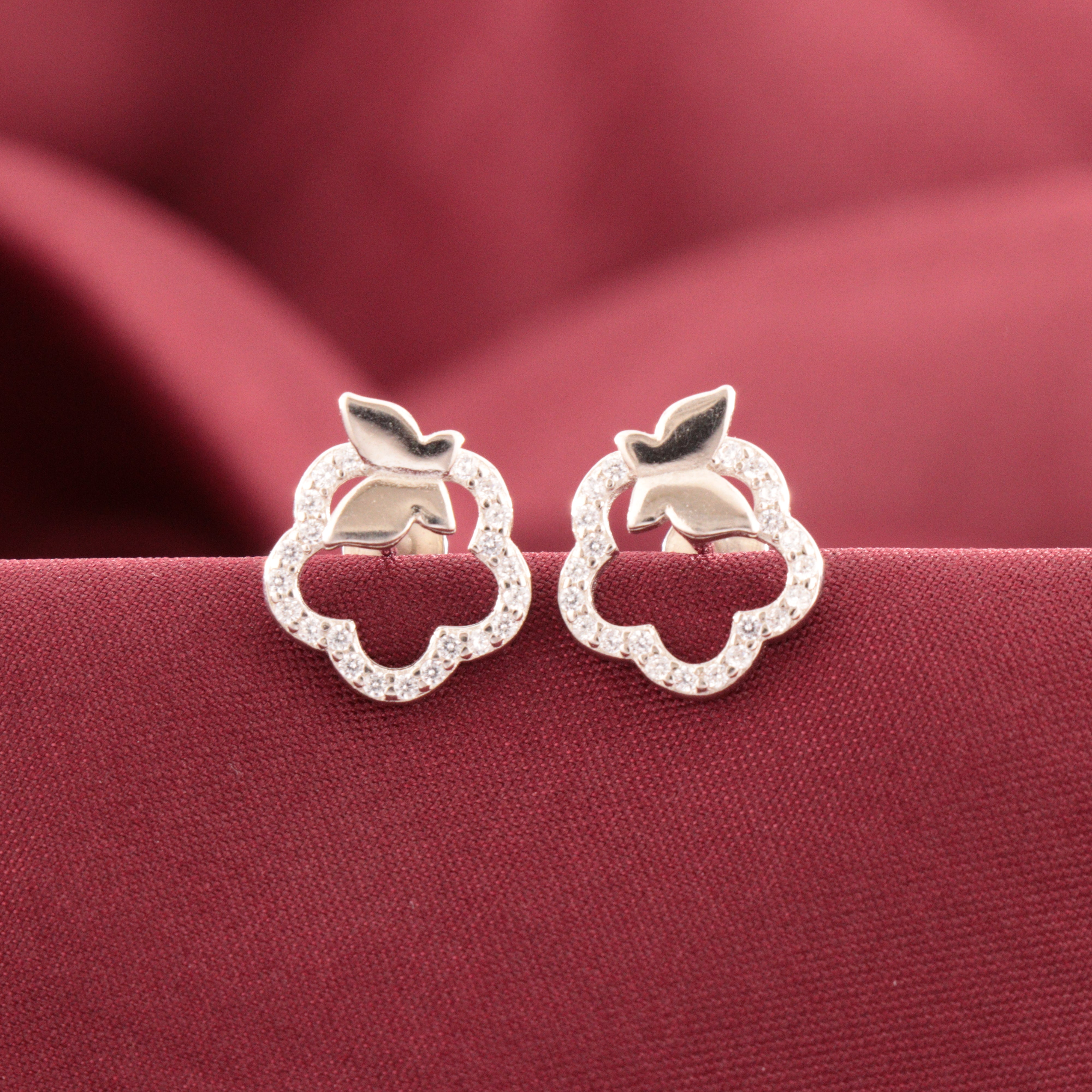 925 Silver Pushpanjali Women Studs STD-316