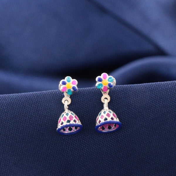 925 Silver Kalindi Kids Jhumkas KJ-12