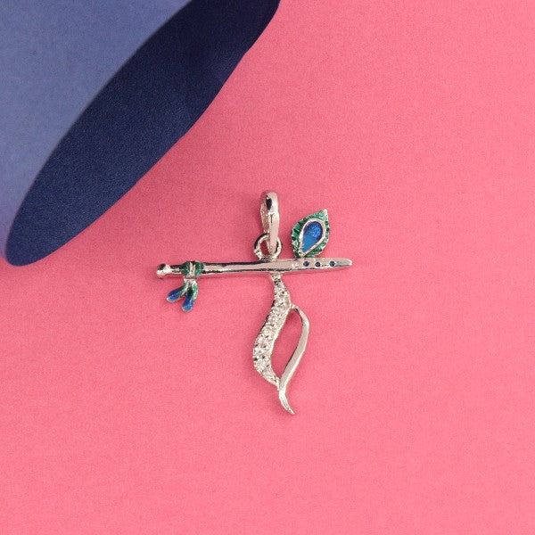 925 Silver Krishna Flute God Pendant GP-199