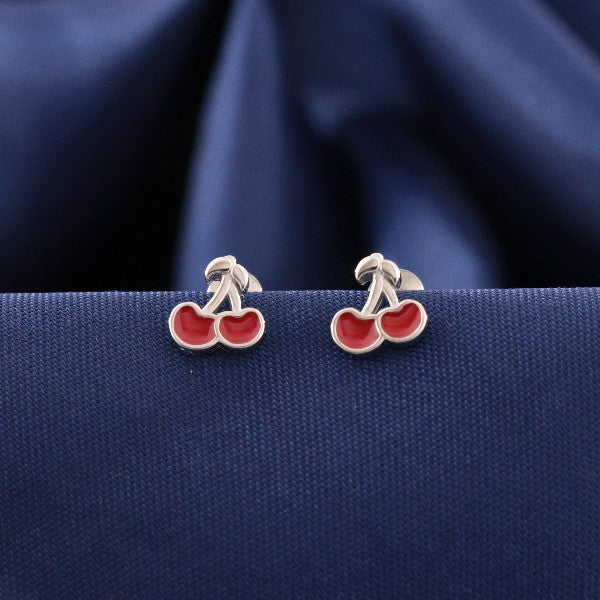 925 Silver Cherry Kids Studs KS-293