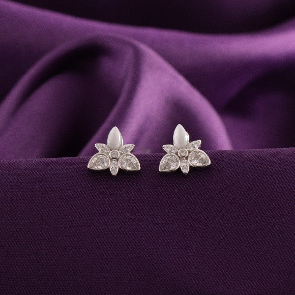 925 Silver flower Women Studs STD-298