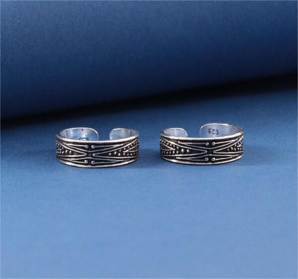 925 Silver Alaknanda Women Toe-Rings TE-349