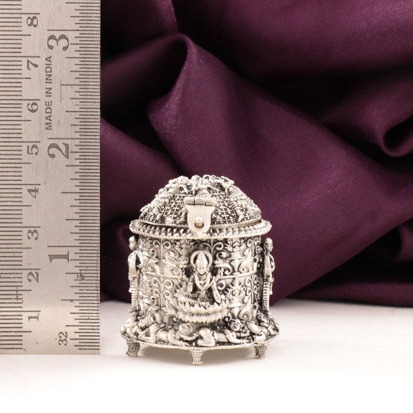 925 Silver 3D Lakshmi Kumkum Box Articles Idols AI-1471