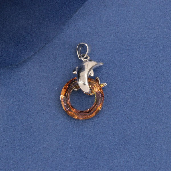 925 Silver Dolphin Women Pendant WP-87