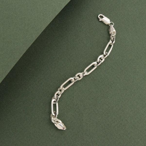 925 Silver Patralika Kids Bracelet KB-185, 14cms in length, 5g weight, featuring durable chain links and clasp.