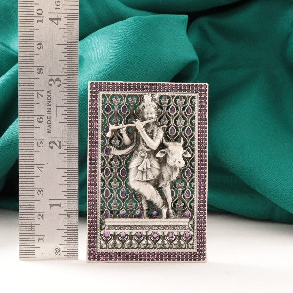 925 Silver 2D Krishna Frame Articles Idols AI-1448