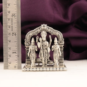 925 silver 3D Murugar family idols, 95g, 6cms long, purity 925, decorative family articles, religious statues with measurement scale