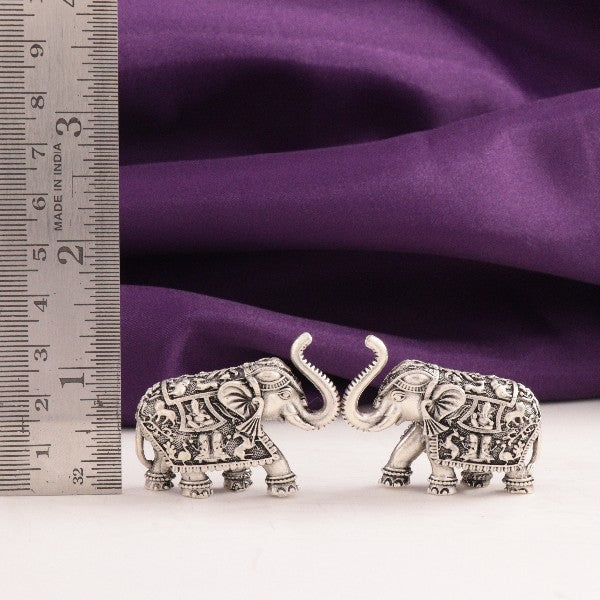 925 Silver 3D Trunk Up Elephant Articles Idols AI-1379
