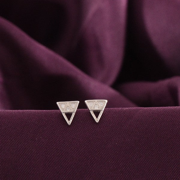 925 Silver Triangle Kids Studs KS-195