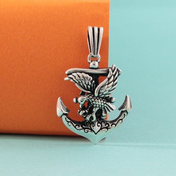 925 Silver Anchor With Eagle Men Pendant MP-85