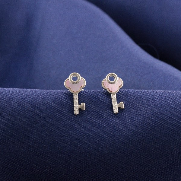 925 Silver Key Kids Studs KS-214