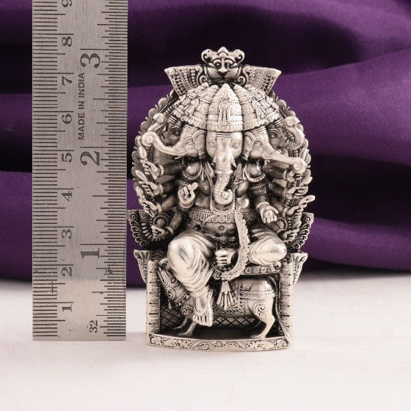 925 Silver 3D Panch Mukhi Ganesha Articles Idols AI-1384