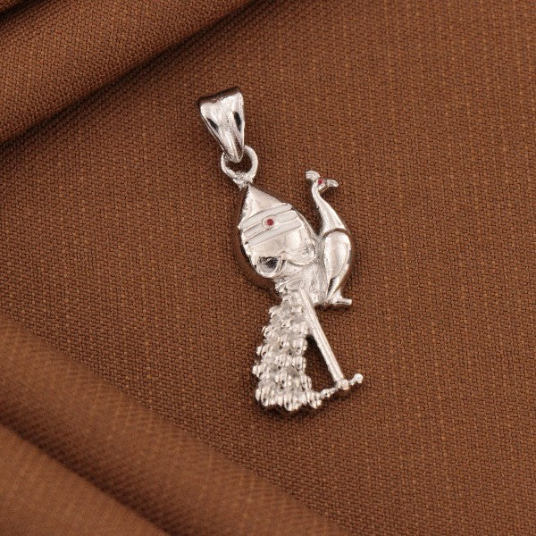 925 Silver Vel and Peacock God Pendant GP-317