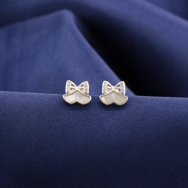 925 Silver Bow Kids Studs KS-211