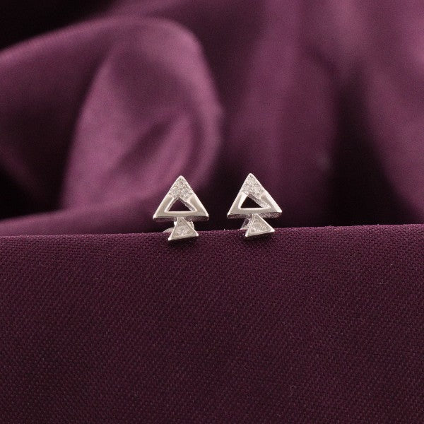 925 Silver Dual Triangle Kids Studs KS-187