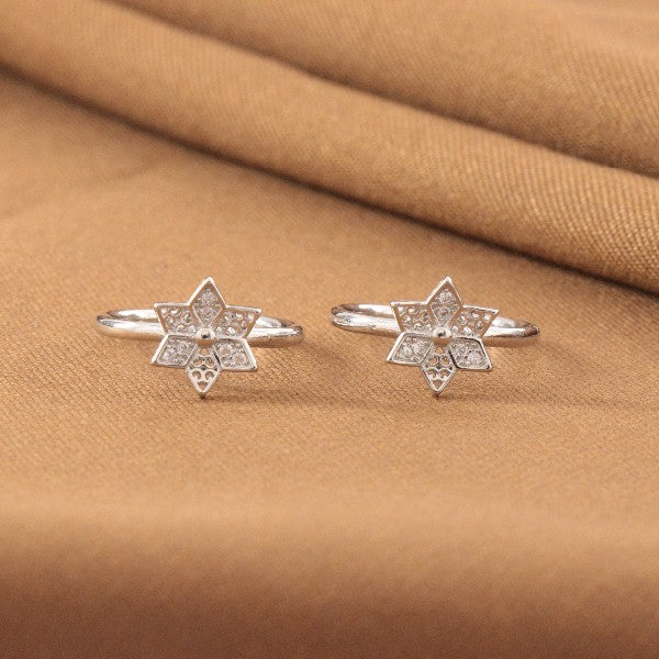 925 Silver Swasti Women Toe-Rings TE-324