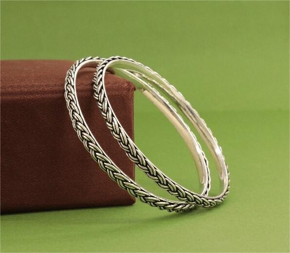 925 Silver Manorama Women Bangles WB-66