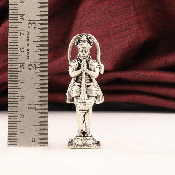 925 silver 3D Hanuman idol AI-1052, 60g, 7cm tall, ruler for scale