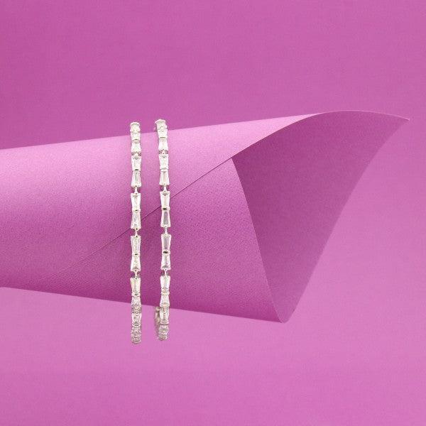 925 Silver Ashna Women Bangles WB-32, Elegant Design, 21g, 2.6-inch Size, Crafted with 925 Silver, Perfect Accessory for Women.