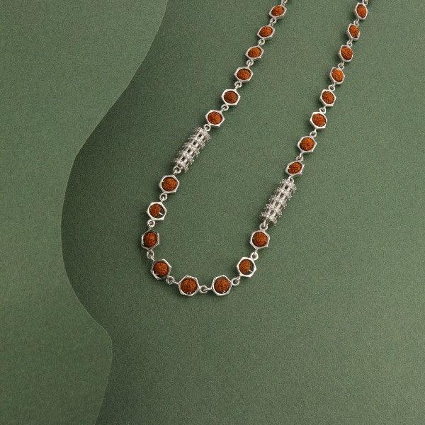 925 Silver Rudraksh Men Chain MC-160 - P S Jewellery