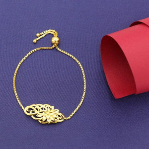 Elegant 925 silver Jui women bracelet LBR-213 with adjustable size, featuring a delicate floral design and purity stamp, weighs 5g.