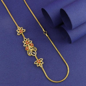 925 silver Ruchi Mogappu-chain for women, featuring intricate floral design, 31g weight, 62cm length, 925 purity, model WMC-55.