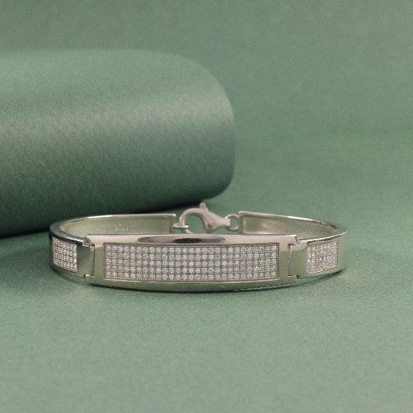 925 Silver Yogesh Men Kada MKD-166, Openable Bangle with 21g Weight, featuring Elegant Design and High-Quality Craftsmanship