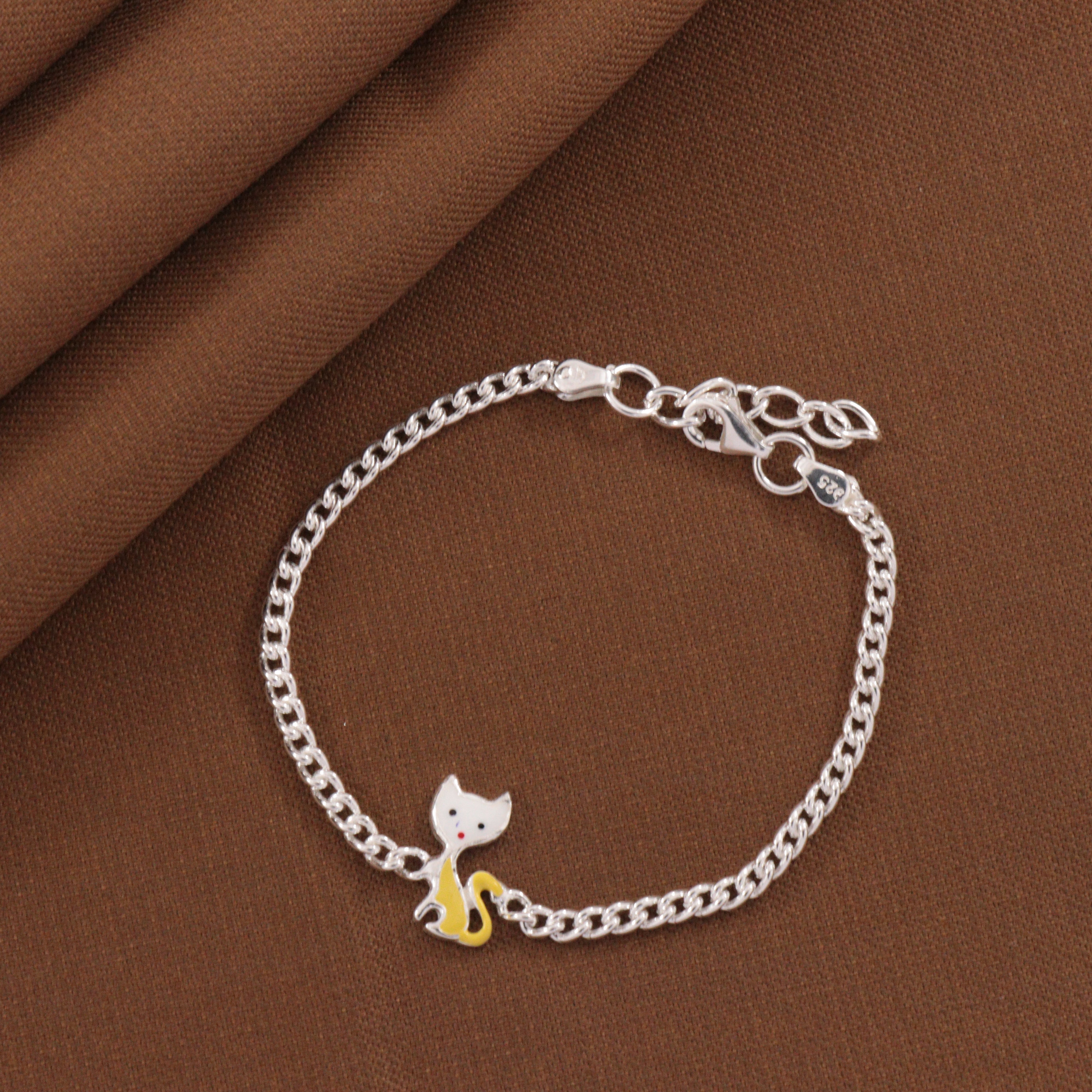 925 Silver Cat Kids Bracelet KB-248