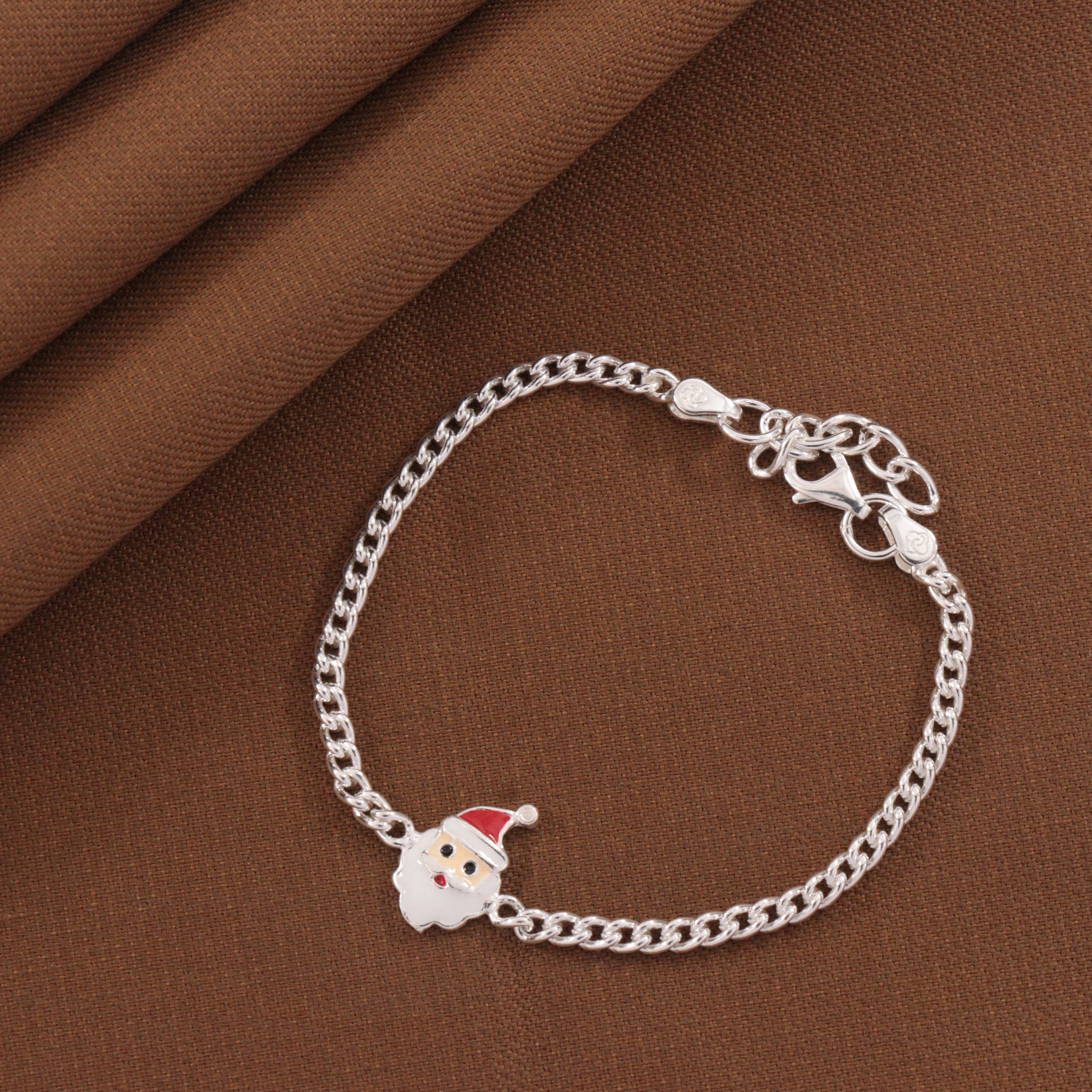 925 Silver Santa Kids Bracelet KB-244