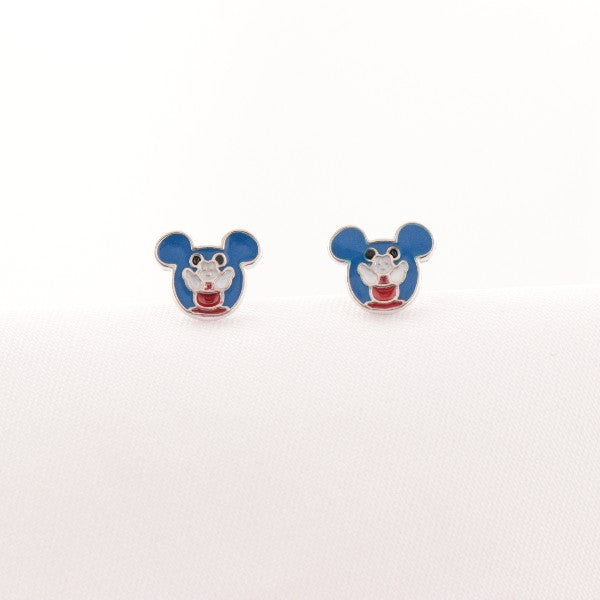 925 Silver Micky Mouse Kids Studs KS-278