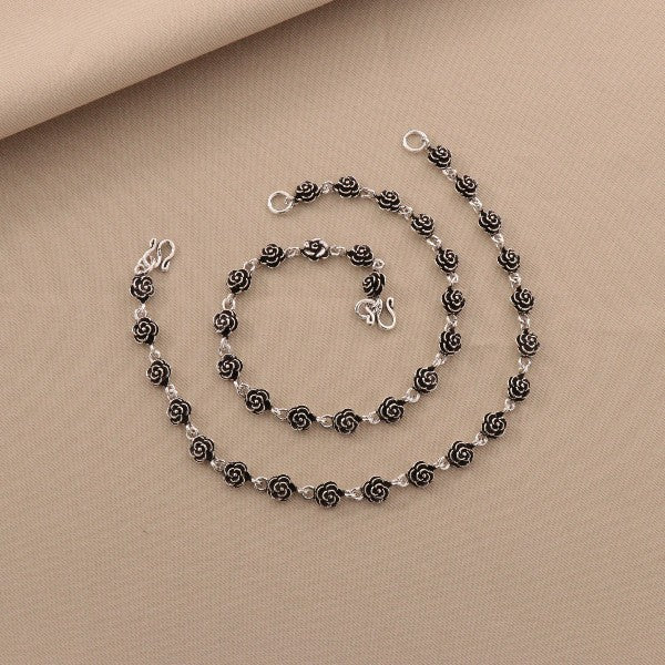 925 Silver Antique Rose Women Anklets ANK-182