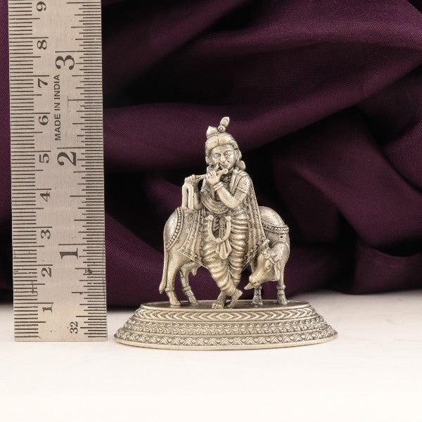 925 Silver 2D Krishna Idol Weighing 49g and Measuring 6cm in Length