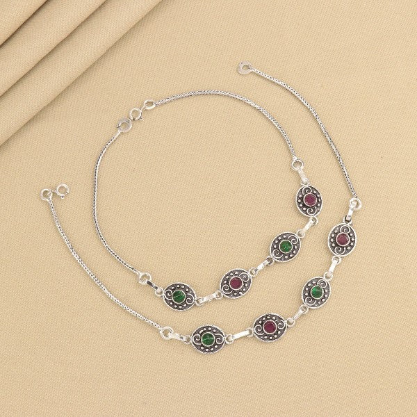 925 Silver Lakshmi Women Anklets ANK-202