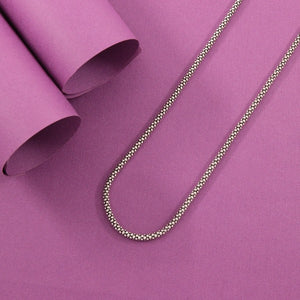 925 silver Pradeep men's chain MC-216 displayed on purple background, 61cms in length, 11g weight, 925 purity