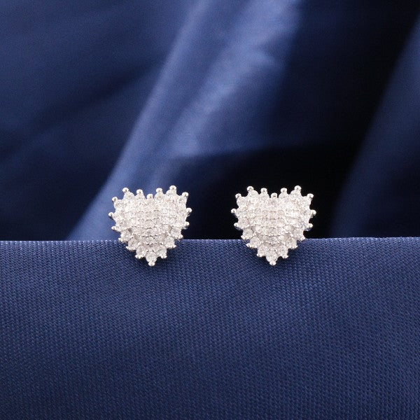 925 Silver Heart Women Studs STD-325
