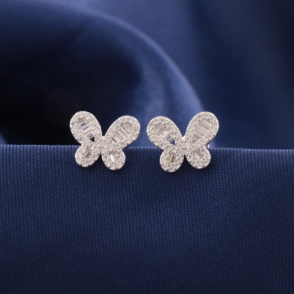 925 Silver Butterfly Women Studs STD-326