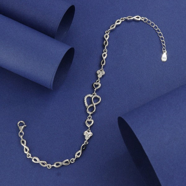 925 Silver Jayita Women Bracelet LBR-363, 21cm long, with unique design, perfect for elegant fashion and gifting.