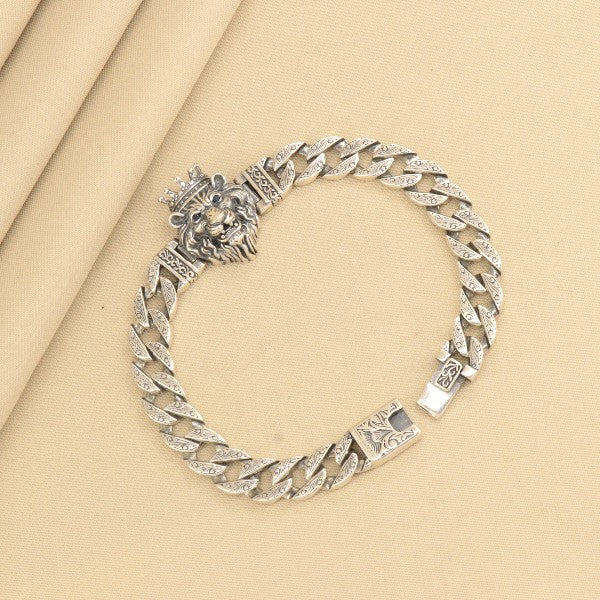 925 Silver Lion Men Bracelet MB-274