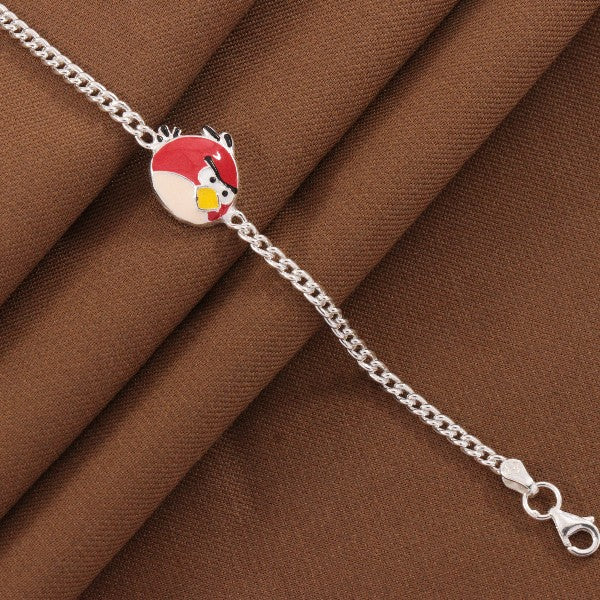 925 Silver Angry Bird Kids Bracelet KB-247