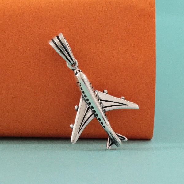 925 Silver Airplane Men Pendant MP-79