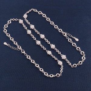 925 silver Mandakini women anklets ANK-169, 16g, 28cm length, featuring intricate design on dark background