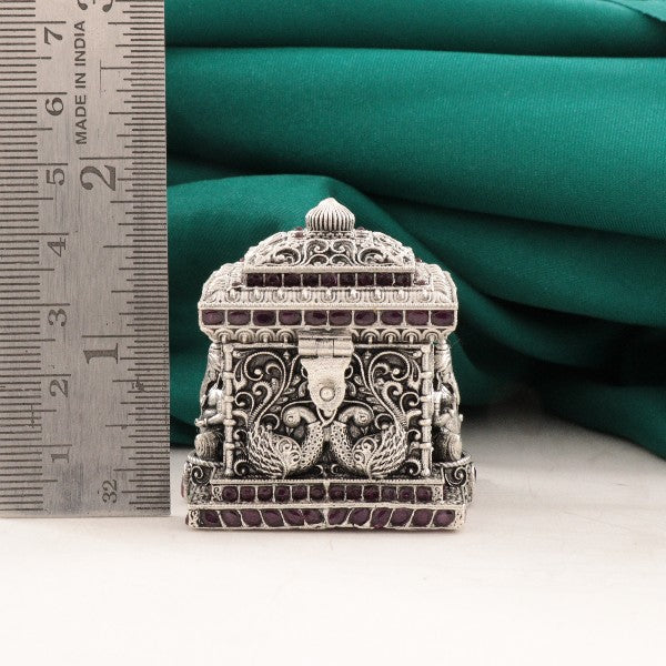 925 Silver 3D Ganesha Kumkum Box Articles Idols AI-1485