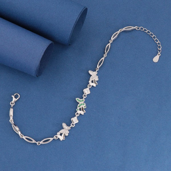 925 Silver Butterfly Women Bracelet LBR-405