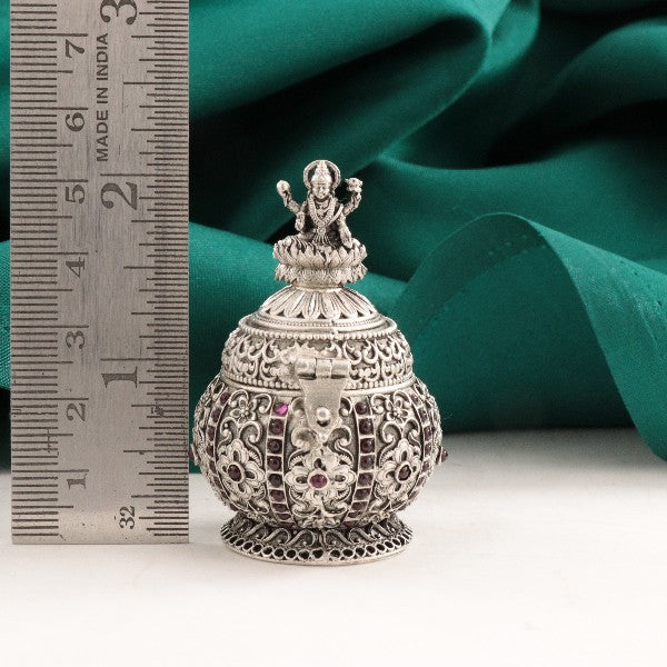 925 Silver 3D Lakshmi Kumkum Box Articles Idols AI-1486