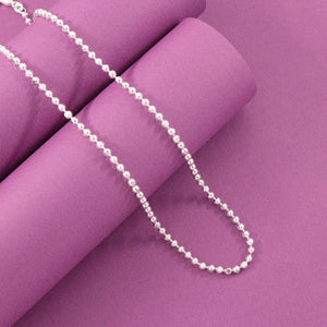 925 silver Sevati women's chain LC-212, 46cm long, 12g weight, displayed on purple background.