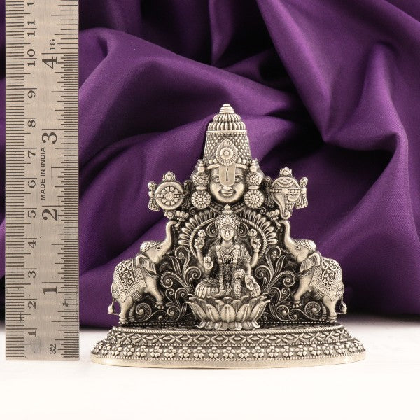 925 Silver Laxmi Balaji Idol - 87g, 8.5cms, 925 Purity