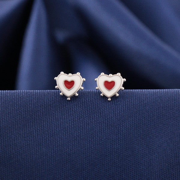 925 Silver Heart Kids Studs KS-284