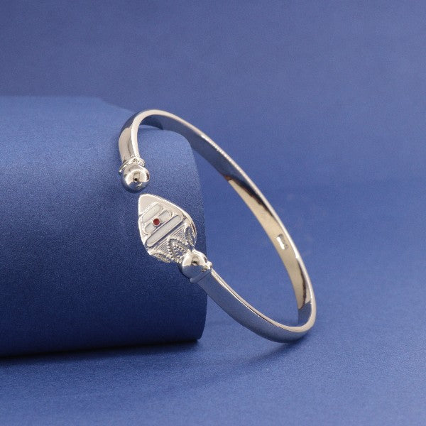 925 Silver Vel Kids Kada KKD-73, Openable Bangle with 2.4-inch Diameter, 19g, High Purity Silver Bracelet for Children.