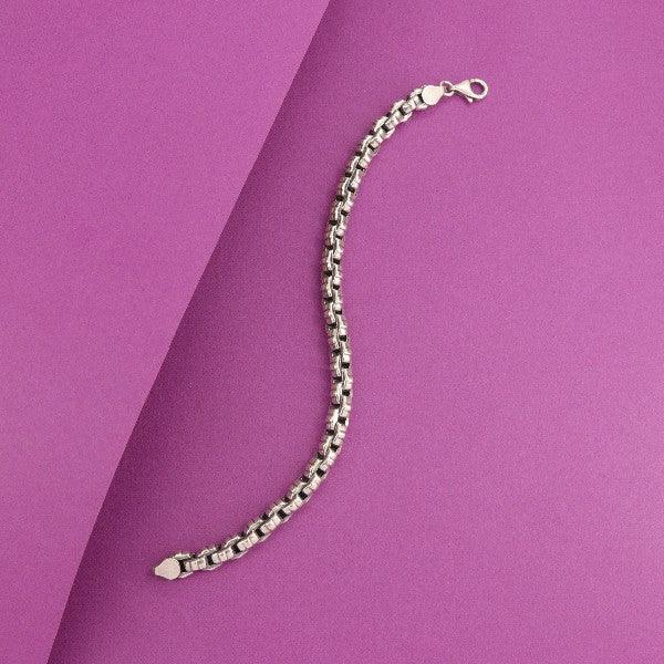 925 Silver Nirmanyu Men Bracelet MB-187 - P S Jewellery