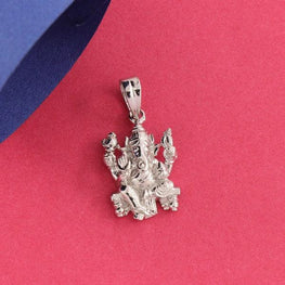 925 Silver Ganesha God Pendant GP-172 - P S Jewellery